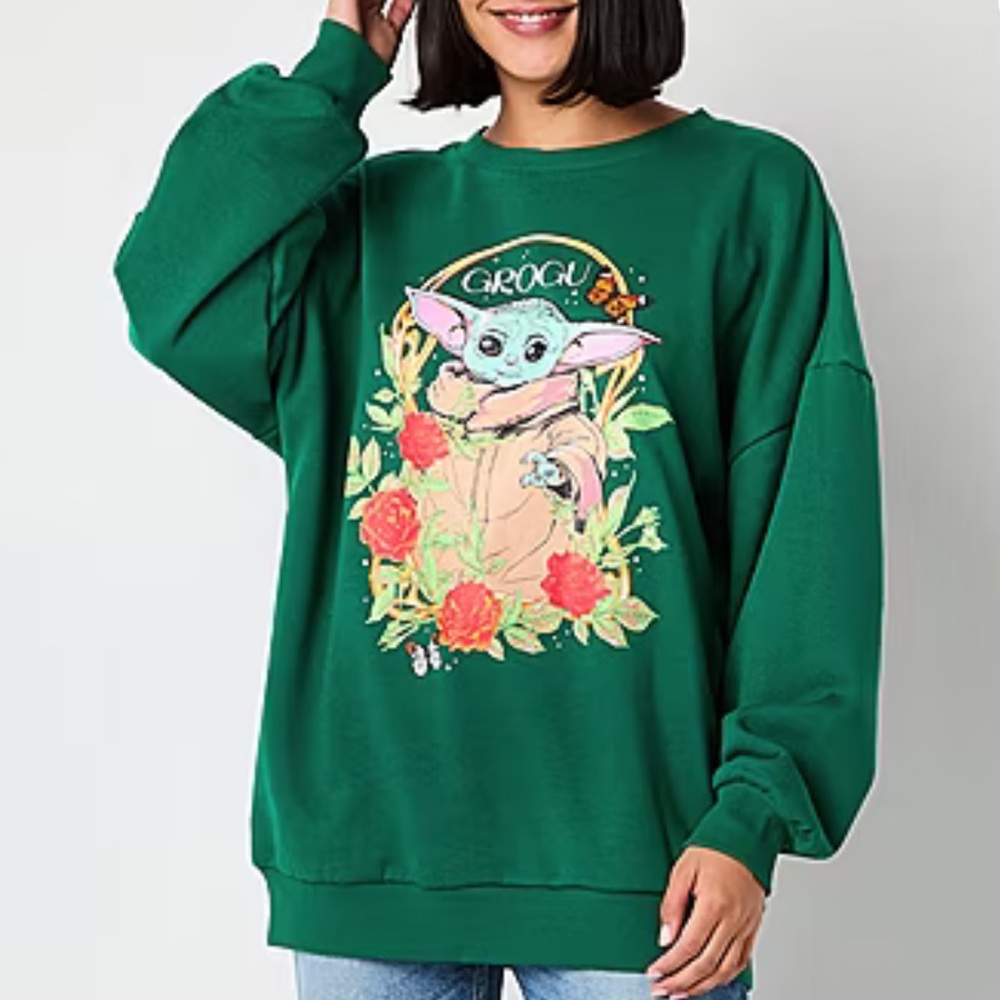 ❌🛑SOLD🛑❌ on ♏️Star Wars Oversized Baby Yoda Sweatshirt - Picture 9 of 9